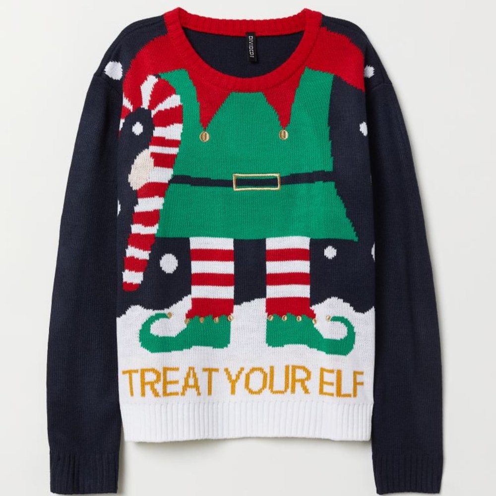 Treat Your Elf Ugly Christmas Sweater